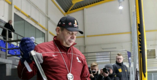Latvijas izlases pirmais treniņš