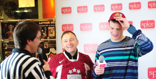 Latvijas hokeja izlases tikšanās ar līdzjutējiem "Spicē"