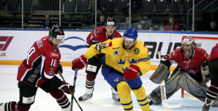EHC: Latvija - Zviedrija 1:2