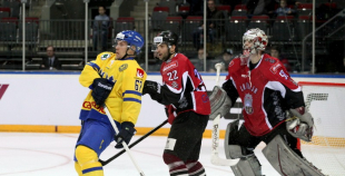 EHC: Latvija - Zviedrija 1:2
