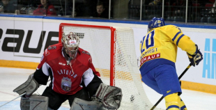 EHC: Latvija - Zviedrija 1:2