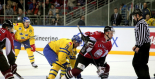 EHC: Latvija - Zviedrija 1:2