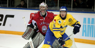 EHC: Latvija - Zviedrija 1:2