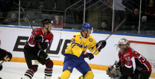 EHC: Latvija - Zviedrija 1:2