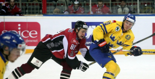 EHC: Latvija - Zviedrija 1:2