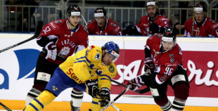 EHC: Latvija - Zviedrija 1:2