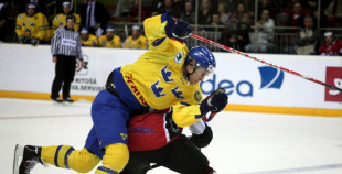 EHC: Latvija - Zviedrija 0:6