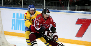 EHC: Latvija - Zviedrija 0:6