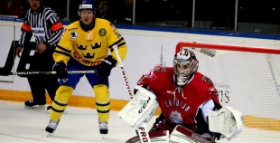 EHC: Latvija - Zviedrija 0:6