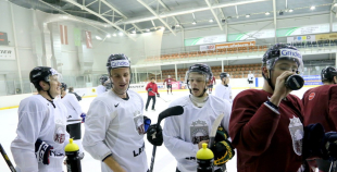 Latvijas izlases pirmais treniņš pirms spēlēm ar Krieviju