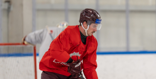 Latvijas izlases pirmais treniņš pirms "Deutschland Cup"