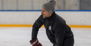 Latvijas izlases pirmais treniņš pirms "Deutschland Cup"