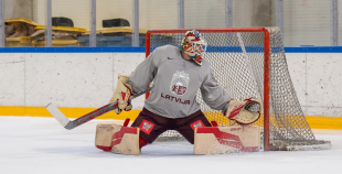 Team Latvia first practices before "Deutschland Cup"