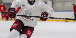 Team Latvia first practices before "Deutschland Cup"