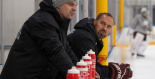 Latvijas izlases pirmais treniņš pirms "Deutschland Cup"