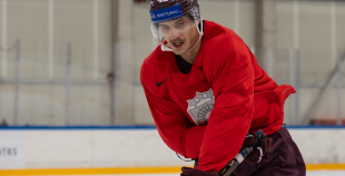 Team Latvia first practices before "Deutschland Cup"