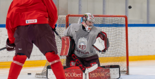 Latvijas izlases pirmais treniņš pirms "Deutschland Cup"