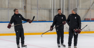 Team Latvia first practices before "Deutschland Cup"