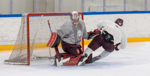 Team Latvia first practices before "Deutschland Cup"