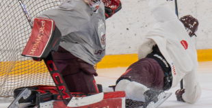 Team Latvia first practices before "Deutschland Cup"
