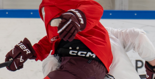 Team Latvia first practices before "Deutschland Cup"