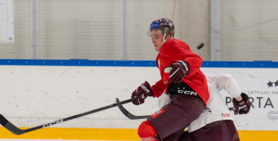 Team Latvia first practices before "Deutschland Cup"
