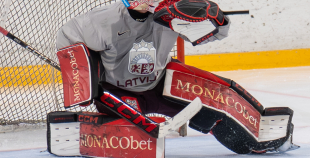 Team Latvia first practices before "Deutschland Cup"