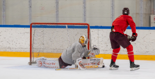 Team Latvia first practices before "Deutschland Cup"