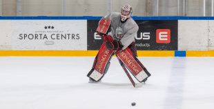 Team Latvia first practices before "Deutschland Cup"