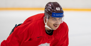 Latvijas izlases pirmais treniņš pirms "Deutschland Cup"