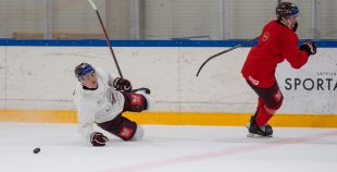 Latvijas izlases pirmais treniņš pirms "Deutschland Cup"