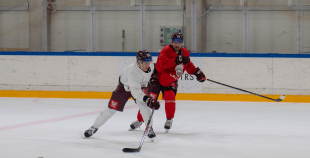 Team Latvia first practices before "Deutschland Cup"