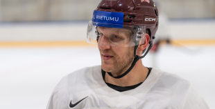 Latvijas izlases pirmais treniņš pirms "Deutschland Cup"