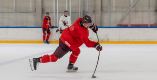 Latvijas izlases pirmais treniņš pirms "Deutschland Cup"