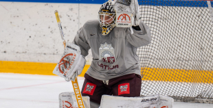 Team Latvia first practices before "Deutschland Cup"