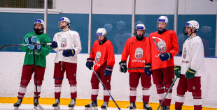 Latvijas U18 izlases treniņš pirms turnīra Slovākijā