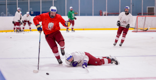 Latvijas U18 izlases treniņš pirms turnīra Slovākijā