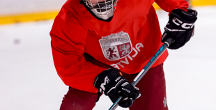 Latvijas U18 izlases treniņš pirms turnīra Slovākijā