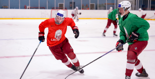 Latvijas U18 izlases treniņš pirms turnīra Slovākijā