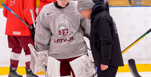 Latvijas U18 izlases treniņš pirms turnīra Slovākijā