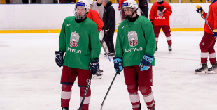 Latvijas U18 izlases treniņš pirms turnīra Slovākijā
