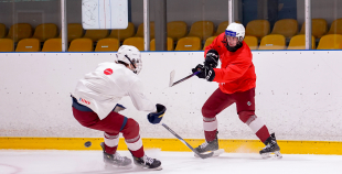 Latvijas U18 izlases treniņš pirms turnīra Slovākijā