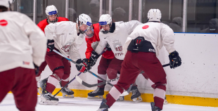 Latvijas U18 izlases treniņš pirms turnīra Slovākijā