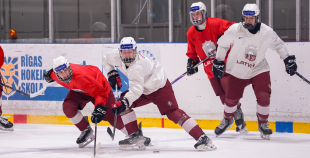 Latvijas U18 izlases treniņš pirms turnīra Slovākijā