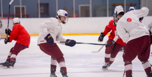 Latvijas U18 izlases treniņš pirms turnīra Slovākijā