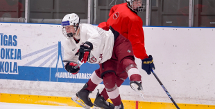 Latvijas U18 izlases treniņš pirms turnīra Slovākijā