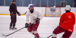 Latvijas U18 izlases treniņš pirms turnīra Slovākijā