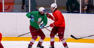 Latvijas U18 izlases treniņš pirms turnīra Slovākijā