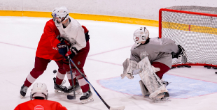 Latvijas U18 izlases treniņš pirms turnīra Slovākijā