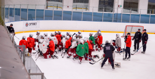 Latvijas U18 izlases treniņš pirms turnīra Slovākijā